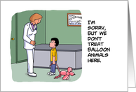 Humorous Thank You For Veterinarian Sorry But We Don’t Treat Balloon card