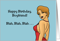 Adult Boyfriend Birthday Happy Birthday Blah Blah Blah Let’s Get Naked card