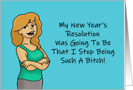 Humorous Adult New Year’s No One Likes A Quitter card