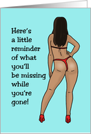 Adult Miss You Here’s A Little Reminder With Cartoon Black Woman card
