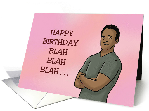Adult Birthday With Cartoon Black Man Happy Birthday Now... (1754098)