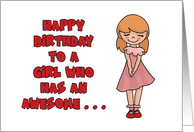 Humorous Sister Birthday To A Girl Who Has An Awesome Older Sister card