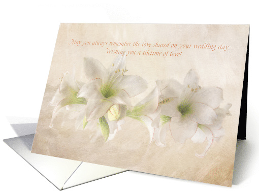 Wedding Congratulations with Elegant White Flowers card (1473570)