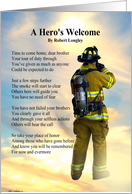 Sentimental Sympathy for the Loss of a Firefighter Poem card