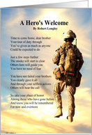 Sentimental Sympathy for the Loss of a Soldier Poem card