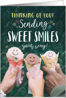 Thinking of You, SWEET SMILES your way with Smiling Ice Cream Cones card