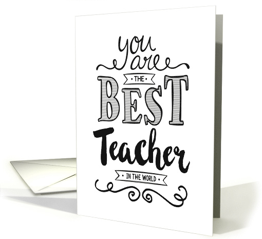 Best Teacher in the World Appreciation card (1477954)