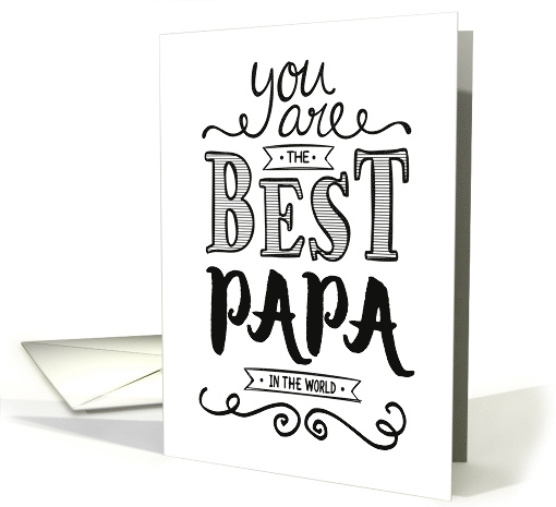 Best Papa in the World Birthday card (1478454)