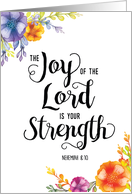 Encouragement, Religious, The Joy of the Lord is Your Strength card