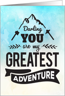 Husband, Romantic - You are my Greatest Adventure card