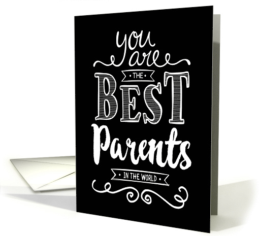 Best Parents in the World Thanks card (1483902)