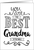 Best Grandma in the World Thanks card