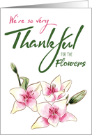 Thank You for the Flowers card
