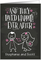 Custom Front Wedding Congrats, And They Lived Happily Ever After card