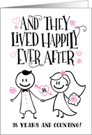 Anniversary, They Lived Happily Ever After, 35 Years and Counting card