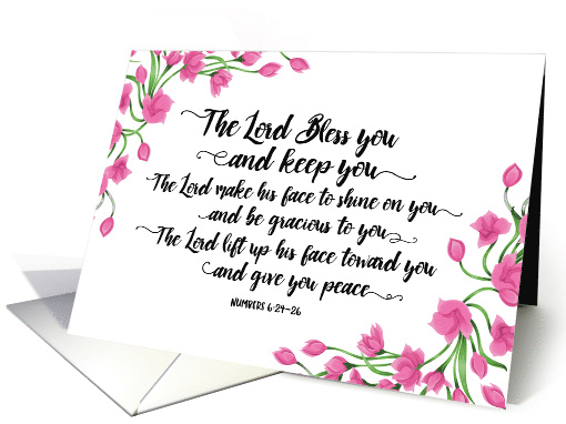 Religious Encouragement, The Lord Bless You and Keep You card