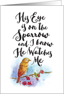 Thinking of You, Religious - His Eye is On the Sparrow card