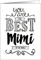 Best Mimi in the World Birthday card