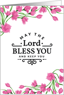 Religious Encouragement, The Lord Bless You and Keep You Emblem card