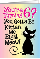 You’re Turning 6? You Gotta Be Kitten Me Right Meow! card