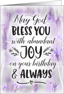 Birthday, Religious - May God Bless you with Joy On your Birthday card