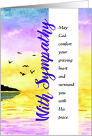 With Sympathy, Religious, May God Comfort Your Grieving Heart card