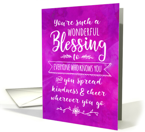 Thinking of you, Religious, You're such a Wonderful Blessing card