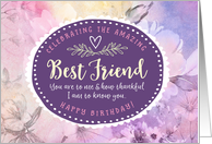 Best Friend Birthday, Celebrating the Amazing Blessing you are to Me card