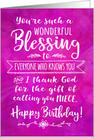 Niece Birthday, You’re such a Wonderful Blessing card