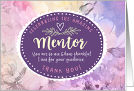 Mentor Thanks, Celebrating You & How Thankful I am for Your Guidance card