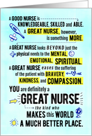 Nurse Thanks, You’re So Much More than a GOOD NURSE card