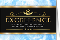 Employee Birthday, You Show Excellence in Work and in Life card