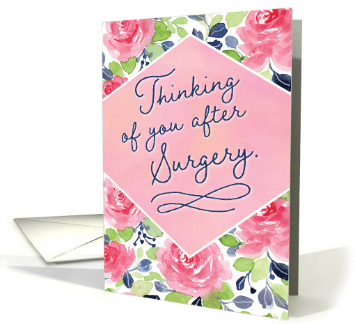Thinking of you after Surgery, with Calligraphy Flowers card (1590112)