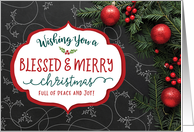 Wishing you a Blessed & Merry Christmas full of peace and joy! card