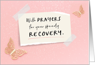 Get Well Soon, Religious, With Prayers for your Speedy Recovery card