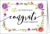 Engagement Congrats, Just Heard the News! card
