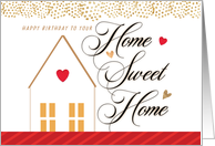 Happy House Birthday From Realtor with House and Hearts card