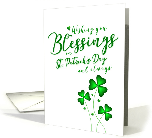 Wishing you Blessings on Saint Patrick's Day and Always card (1667324)