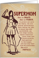 Thinking of You Mom You Are A Brave and Fierce SUPERMOM card