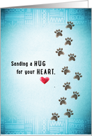 Sending A Hug for your Heart Cat Loss Sympathy card