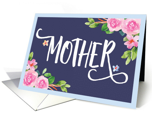 Thinking of You Mother The Most Beautiful Word Thanks to You card