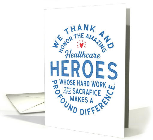 Thanking and Honoring Healthcare HEROES like YOU on Doctors' Day card