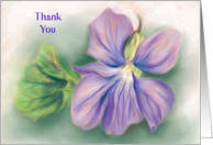 Thank You Violet Pastel Art card