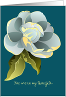 Custom Thinking of You Magnolia Flower Graphic Art card