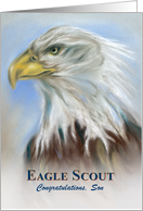 Custom Relative Son Eagle Scout Congratulations card