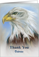 Custom Thank You Veteran Bald Eagle Art card