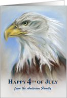 Personalized from Our Home to Yours July Fourth Bald Eagle card