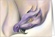 All Occasion Blank Purple Dragon Pastel Art card