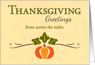 Custom from Across the Miles Thanksgiving Pumpkin and Vine Graphic card