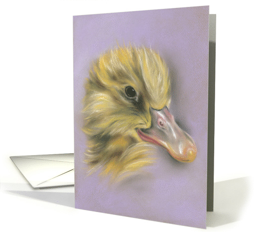 Fluffy Duckling Pastel Art All Occasion Blank card (1546540)